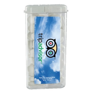 Sugar Free Mints in a Rectangular Flip-Top Dual Dispenser
