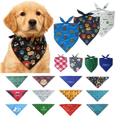 Dye-sublimation Polyester Triangle Dog Pet Bandana